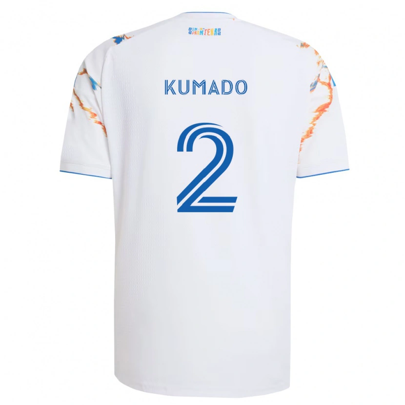 Danxen Mujer Camiseta Willy Kumado #2 Blanco Naranja Azul 2ª Equipación 2026/27 La Camisa México