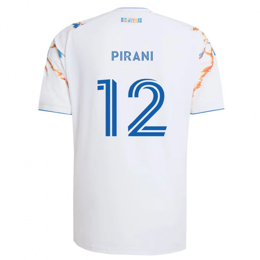 Danxen Mujer Camiseta Gabriel Pirani #12 Blanco Naranja Azul 2ª Equipación 2026/27 La Camisa México