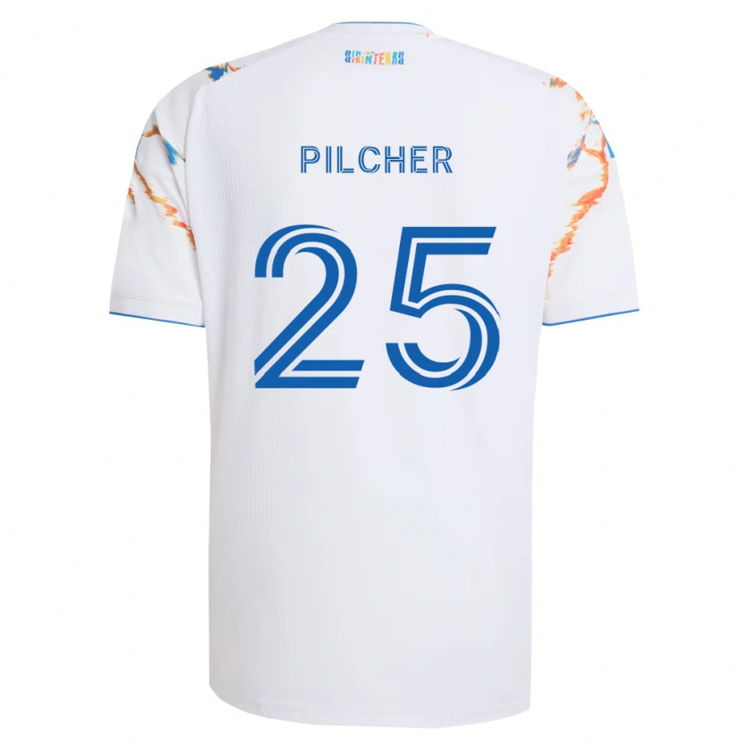 Danxen Mujer Camiseta Ian Pilcher #25 Blanco Naranja Azul 2ª Equipación 2026/27 La Camisa México
