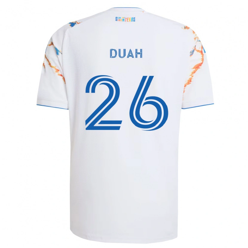 Danxen Mujer Camiseta Manu Duah #26 Blanco Naranja Azul 2ª Equipación 2026/27 La Camisa México