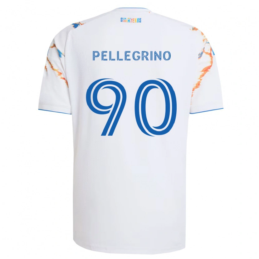 Danxen Mujer Camiseta Amahl Pellegrino #90 Blanco Naranja Azul 2ª Equipación 2026/27 La Camisa México