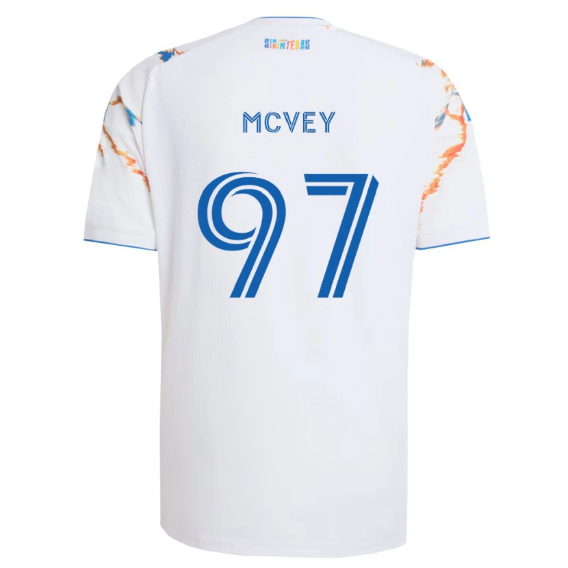 Danxen Mujer Camiseta Christopher Mcvey #97 Blanco Naranja Azul 2ª Equipación 2026/27 La Camisa México