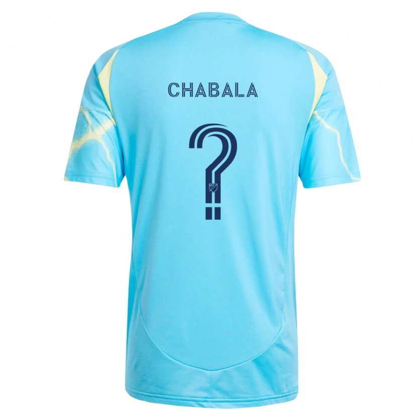 Danxen Mujer Camiseta Caleb Chabala #0 Azul Claro Negro Amarillo Claro 2ª Equipación 2026/27 La Camisa México