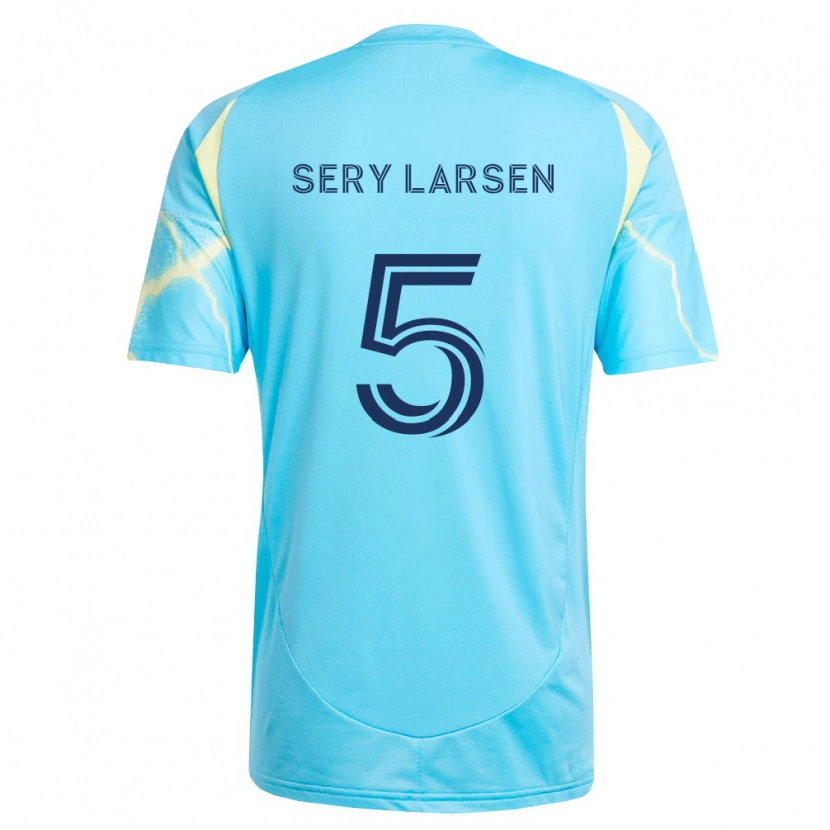 Danxen Mujer Camiseta Japhet Sery Larsen #5 Azul Claro Negro Amarillo Claro 2ª Equipación 2026/27 La Camisa México