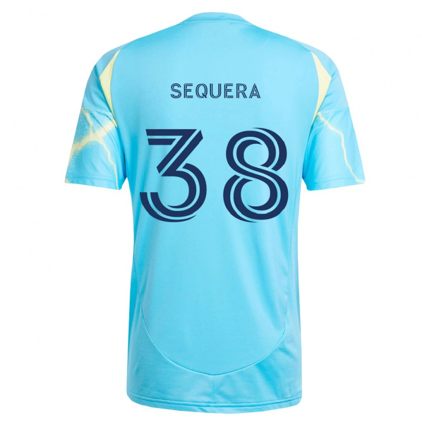 Danxen Mujer Camiseta Giovanny Sequera #38 Azul Claro Negro Amarillo Claro 2ª Equipación 2026/27 La Camisa México