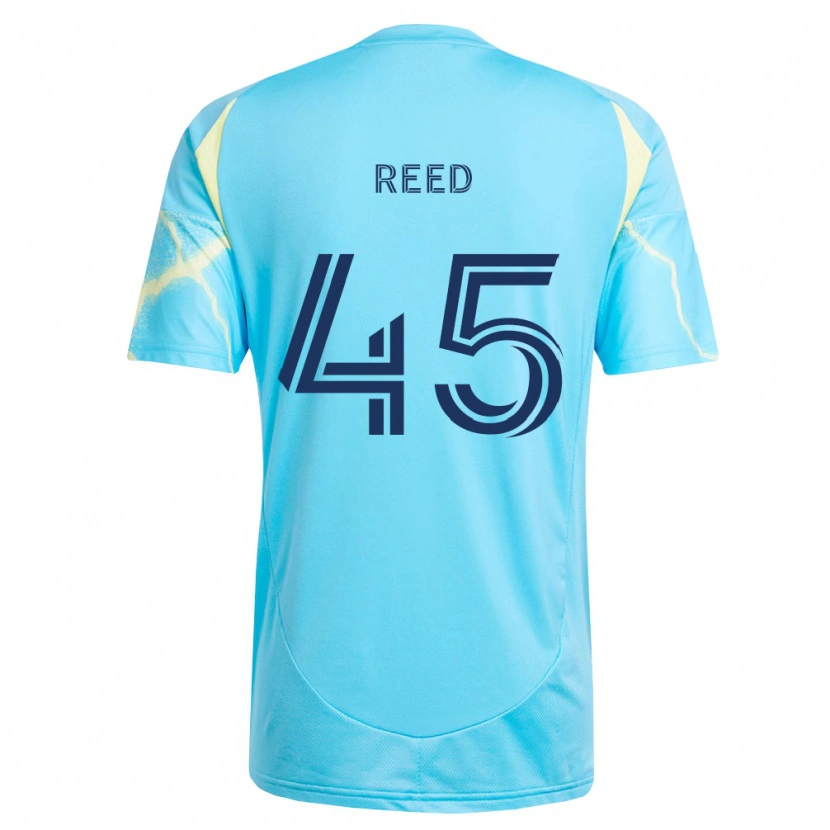 Danxen Mujer Camiseta Theo Reed #45 Azul Claro Negro Amarillo Claro 2ª Equipación 2026/27 La Camisa México