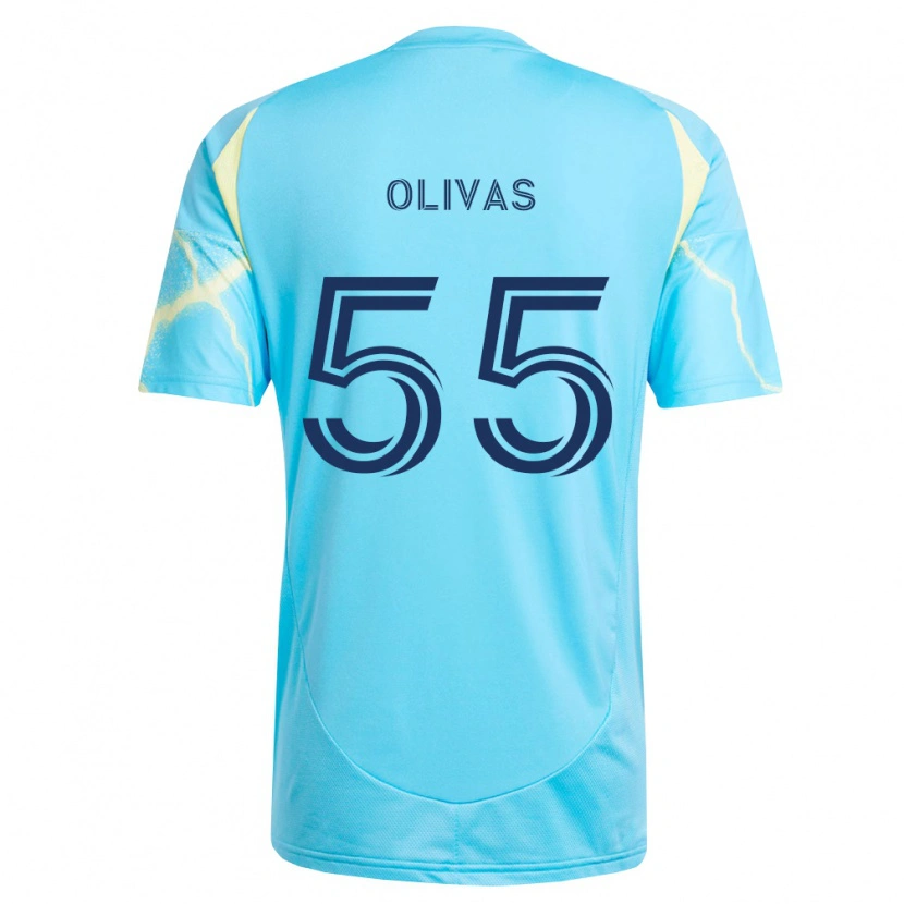 Danxen Mujer Camiseta Sal Olivas #55 Azul Claro Negro Amarillo Claro 2ª Equipación 2026/27 La Camisa México