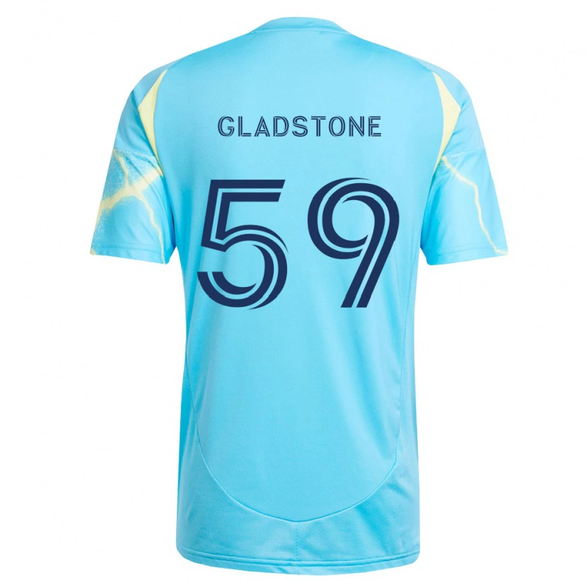 Danxen Mujer Camiseta Tyler Gladstone #59 Azul Claro Negro Amarillo Claro 2ª Equipación 2026/27 La Camisa México
