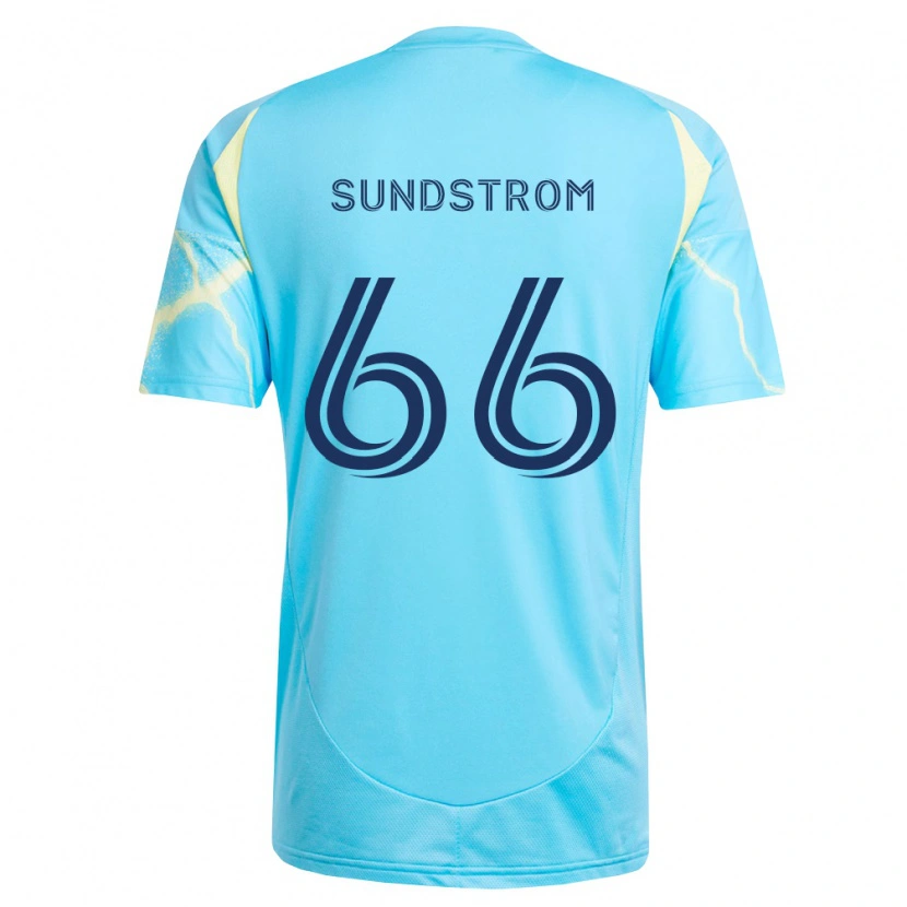 Danxen Mujer Camiseta Finn Sundstrom #66 Azul Claro Negro Amarillo Claro 2ª Equipación 2026/27 La Camisa México