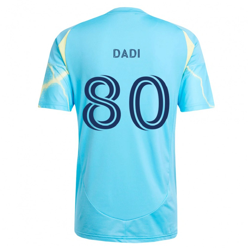 Danxen Mujer Camiseta Paco Dadi #80 Azul Claro Negro Amarillo Claro 2ª Equipación 2026/27 La Camisa México