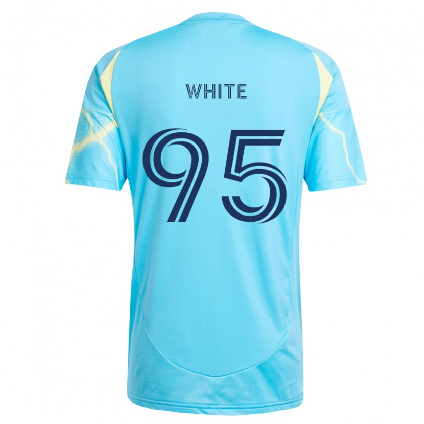Danxen Mujer Camiseta Matthew White #95 Azul Claro Negro Amarillo Claro 2ª Equipación 2026/27 La Camisa México