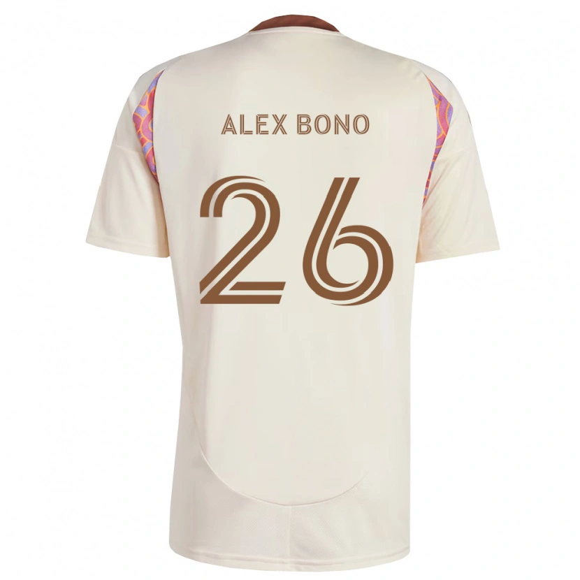 Danxen Mujer Camiseta Alex Bono #26 Rosa Blanco Roto 2ª Equipación 2026/27 La Camisa México