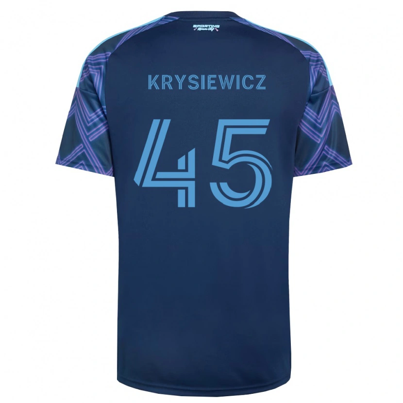 Danxen Mujer Camiseta Brady Krysiewicz #45 Azul Real Morado 2ª Equipación 2026/27 La Camisa México
