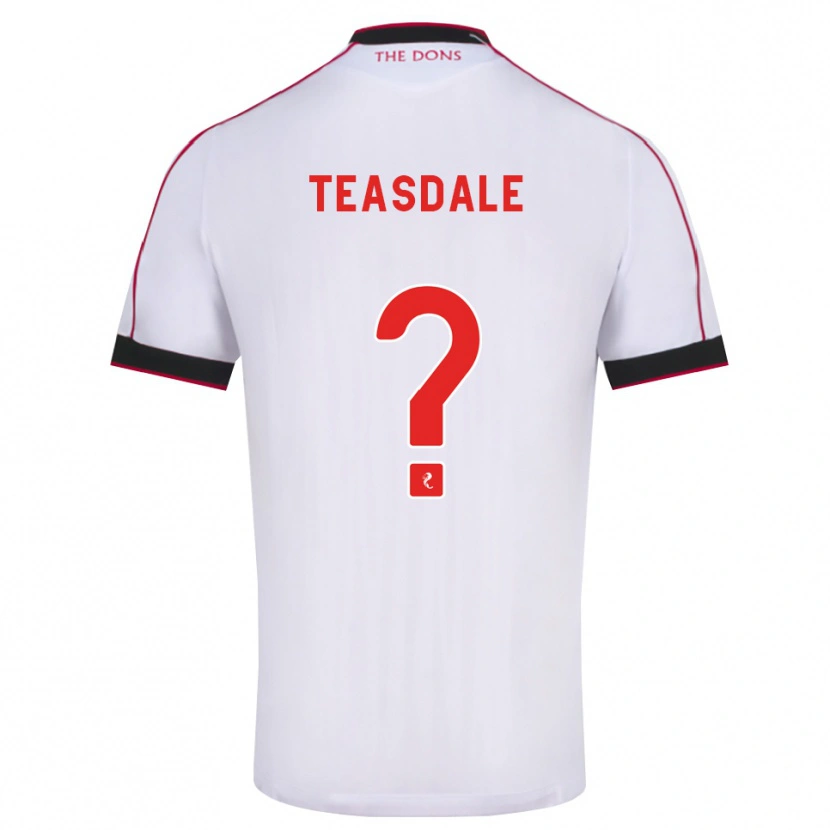 Danxen Mujer Camiseta Joseph Teasdale #0 Negro Rojo Blanco 2ª Equipación 2026/27 La Camisa México