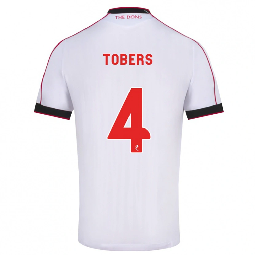 Danxen Mujer Camiseta Kristers Tobers #4 Negro Rojo Blanco 2ª Equipación 2026/27 La Camisa México