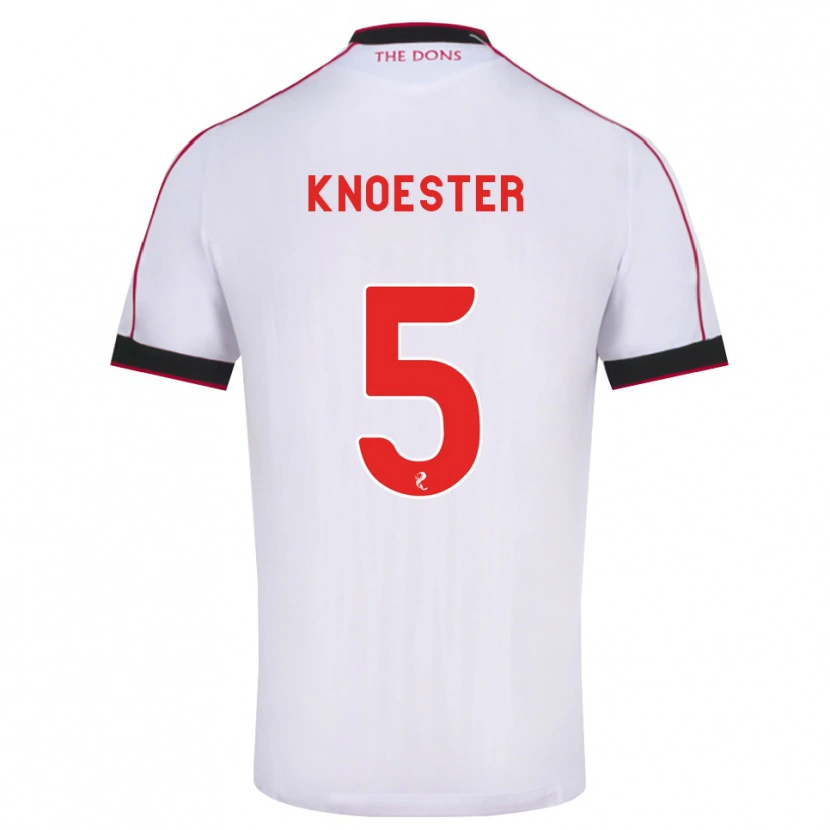 Danxen Mujer Camiseta Mats Knoester #5 Negro Rojo Blanco 2ª Equipación 2026/27 La Camisa México
