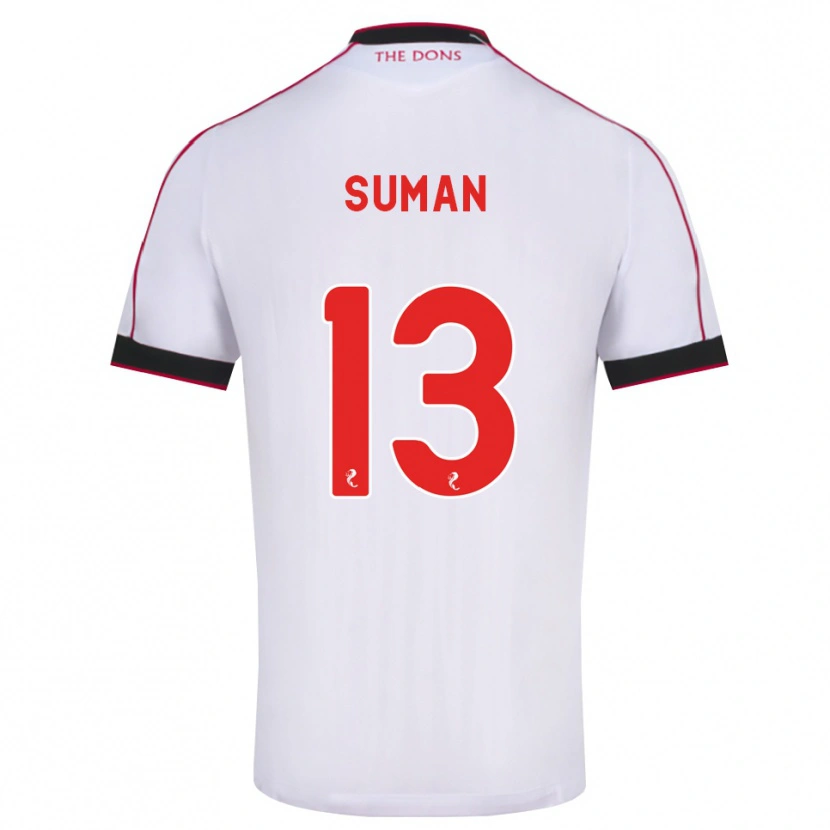 Danxen Mujer Camiseta Nick Suman #13 Negro Rojo Blanco 2ª Equipación 2026/27 La Camisa México