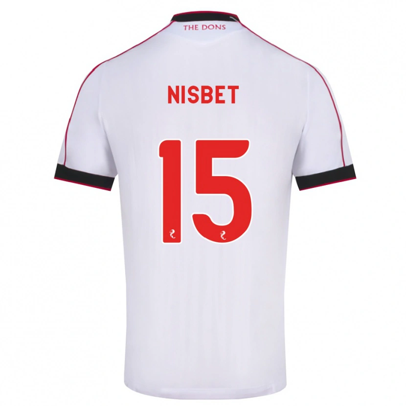 Danxen Mujer Camiseta Kevin Nisbet #15 Negro Rojo Blanco 2ª Equipación 2026/27 La Camisa México