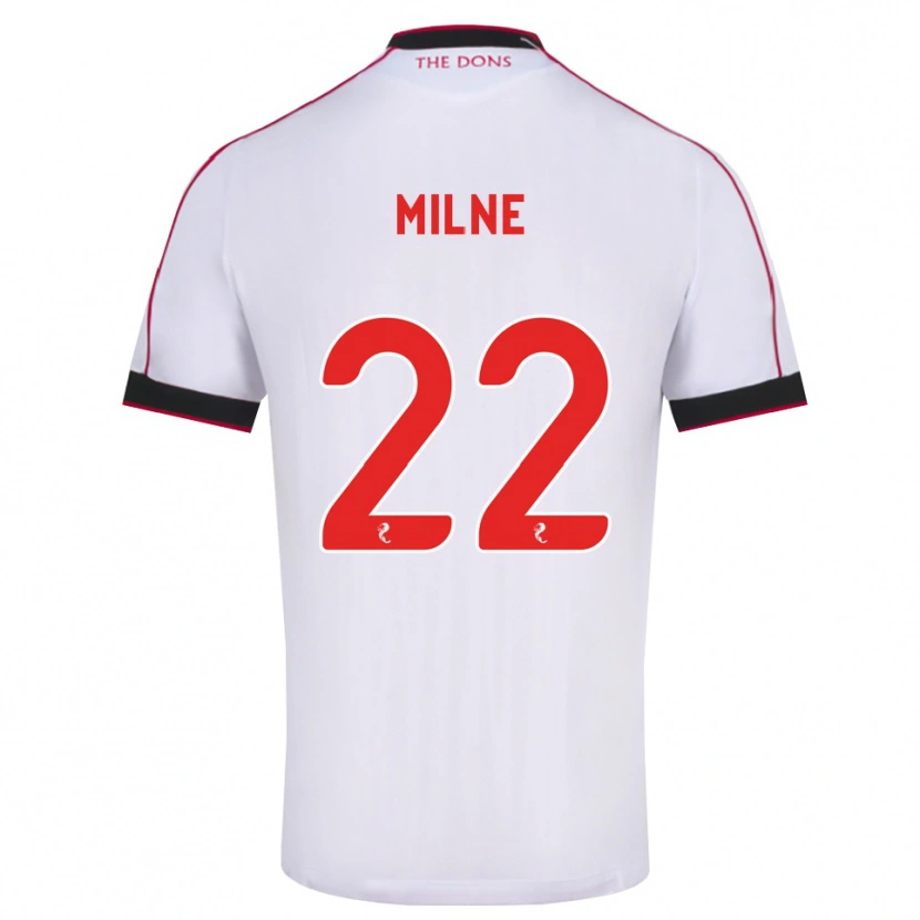 Danxen Mujer Camiseta Jack Milne #22 Negro Rojo Blanco 2ª Equipación 2026/27 La Camisa México
