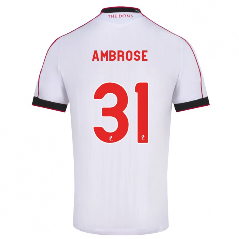 Danxen Mujer Camiseta Peter Ambrose #31 Negro Rojo Blanco 2ª Equipación 2026/27 La Camisa México