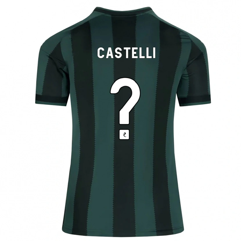Danxen Mujer Camiseta Nicholas Castelli #0 Gris Pizarra Oscuro Negro 2ª Equipación 2026/27 La Camisa México