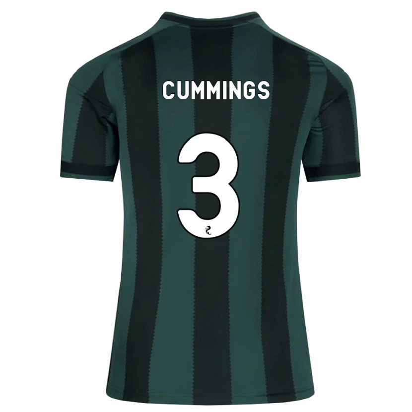 Danxen Mujer Camiseta Sydney Cummings #3 Gris Pizarra Oscuro Negro 2ª Equipación 2026/27 La Camisa México