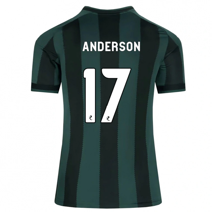 Danxen Mujer Camiseta Cayden Anderson #17 Gris Pizarra Oscuro Negro 2ª Equipación 2026/27 La Camisa México