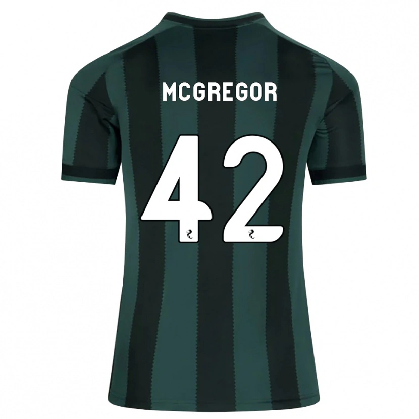 Danxen Mujer Camiseta Callum Mcgregor #42 Gris Pizarra Oscuro Negro 2ª Equipación 2026/27 La Camisa México