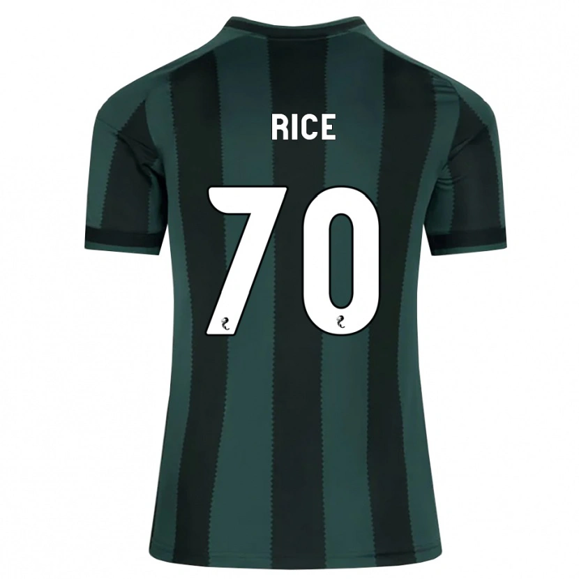 Danxen Mujer Camiseta Aidan Rice #70 Gris Pizarra Oscuro Negro 2ª Equipación 2026/27 La Camisa México