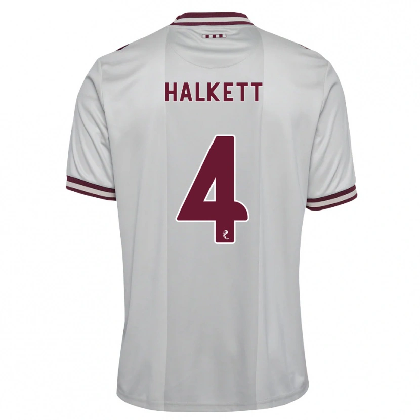 Danxen Mujer Camiseta Craig Halkett #4 Blanco Borgoña 2ª Equipación 2026/27 La Camisa México
