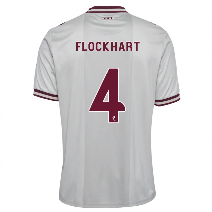 Danxen Mujer Camiseta Robbie Flockhart #4 Blanco Borgoña 2ª Equipación 2026/27 La Camisa México