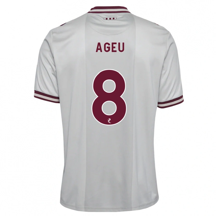 Danxen Mujer Camiseta Eduardo Ageu Almeida Santos #8 Blanco Borgoña 2ª Equipación 2026/27 La Camisa México