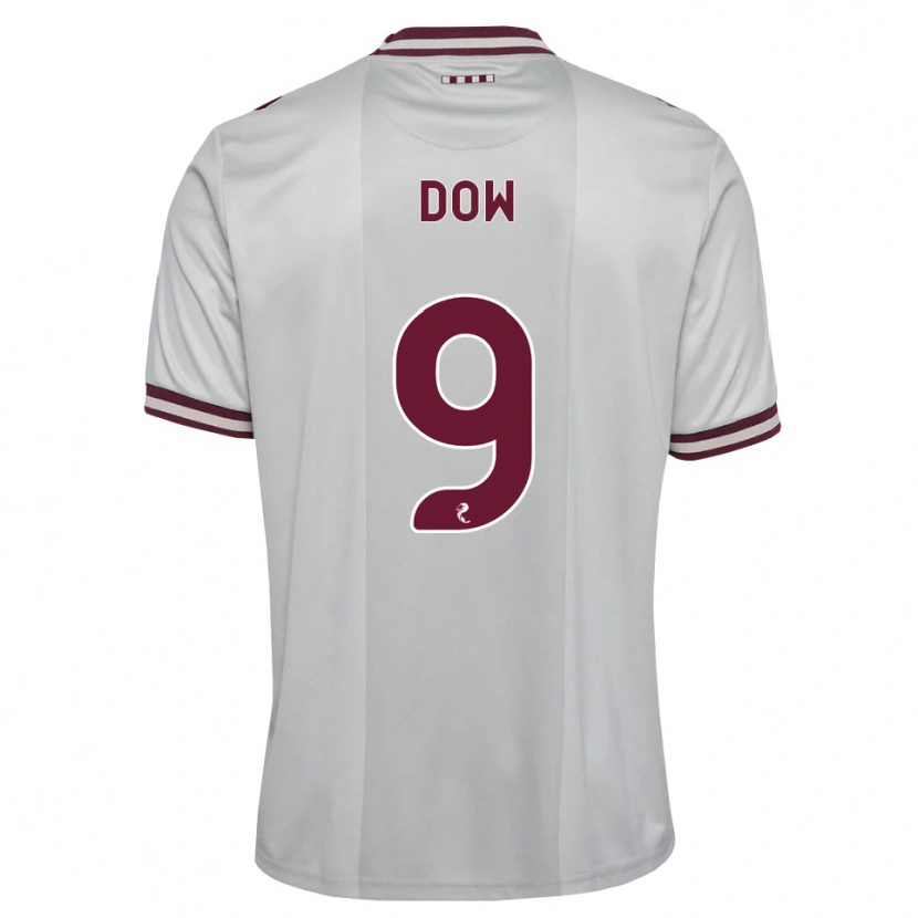 Danxen Mujer Camiseta Connor Dow #9 Blanco Borgoña 2ª Equipación 2026/27 La Camisa México