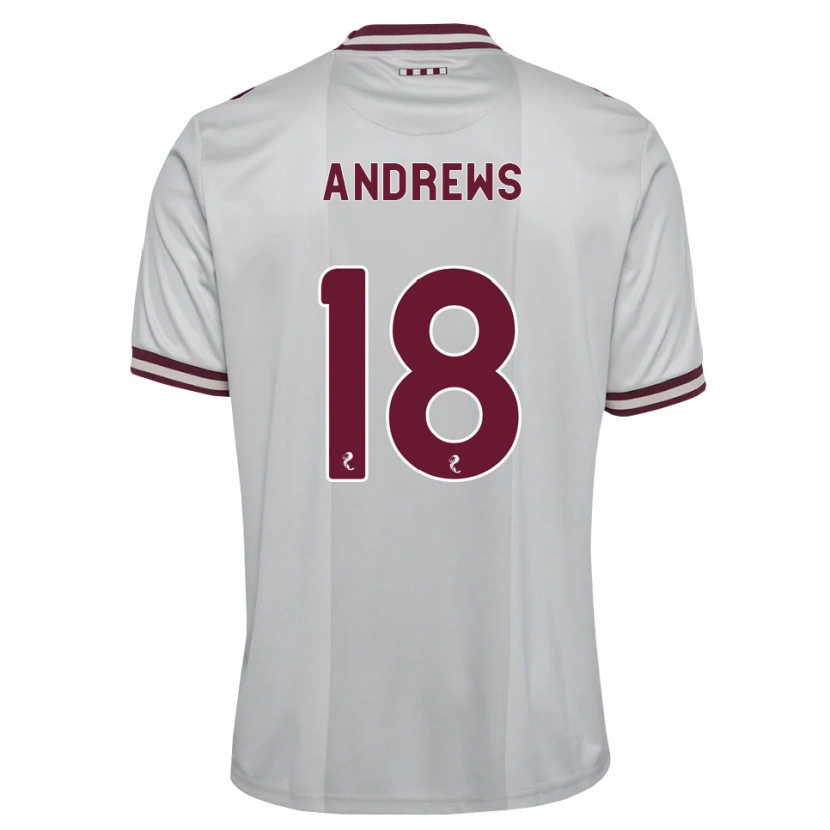 Danxen Mujer Camiseta Joely Andrews #18 Blanco Borgoña 2ª Equipación 2026/27 La Camisa México