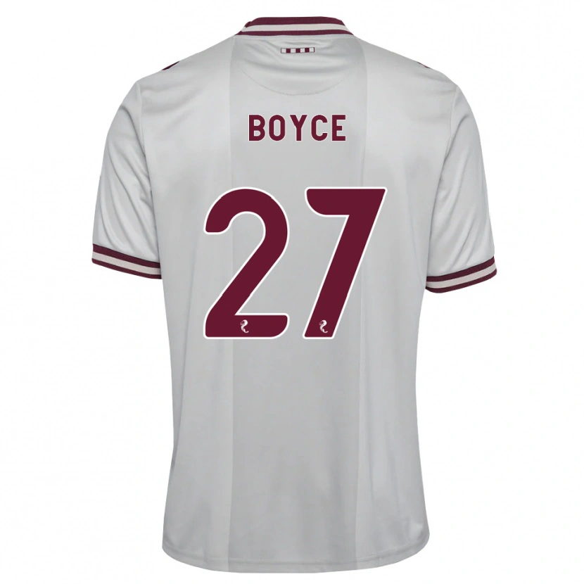 Danxen Mujer Camiseta Liam Boyce #27 Blanco Borgoña 2ª Equipación 2026/27 La Camisa México