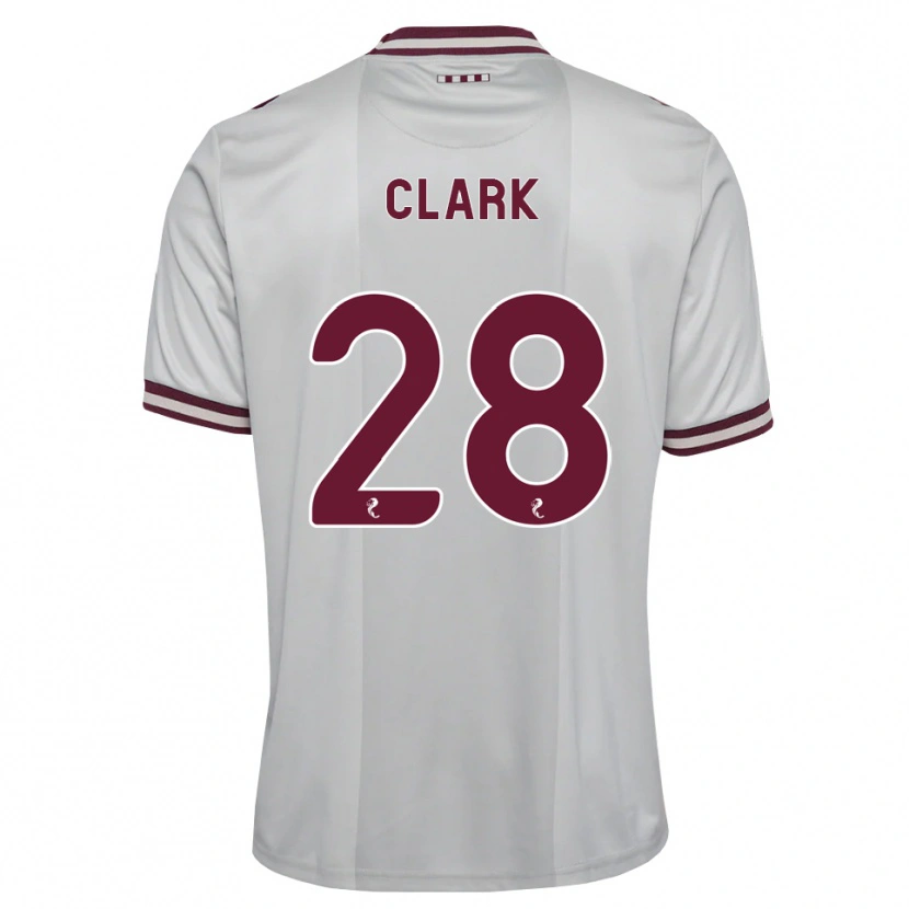 Danxen Mujer Camiseta Zander Clark #28 Blanco Borgoña 2ª Equipación 2026/27 La Camisa México