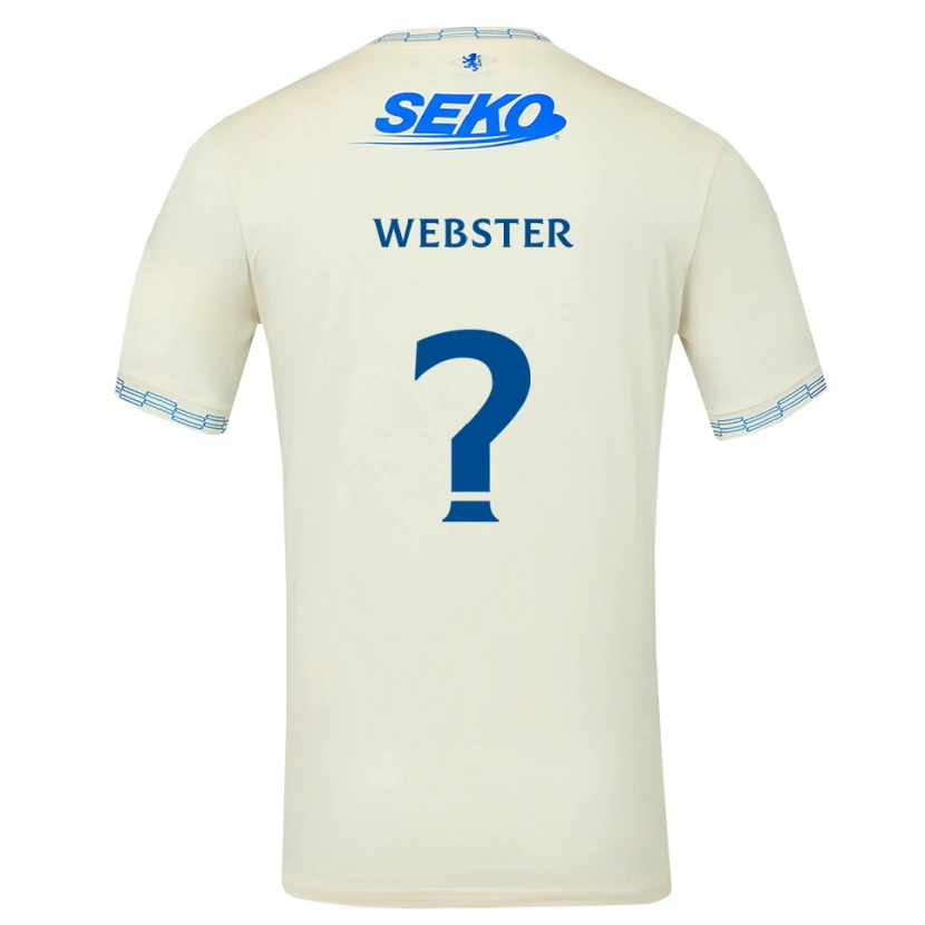 Danxen Mujer Camiseta Kristian Webster #0 Azul Cielo Profundo Blanco 2ª Equipación 2026/27 La Camisa México
