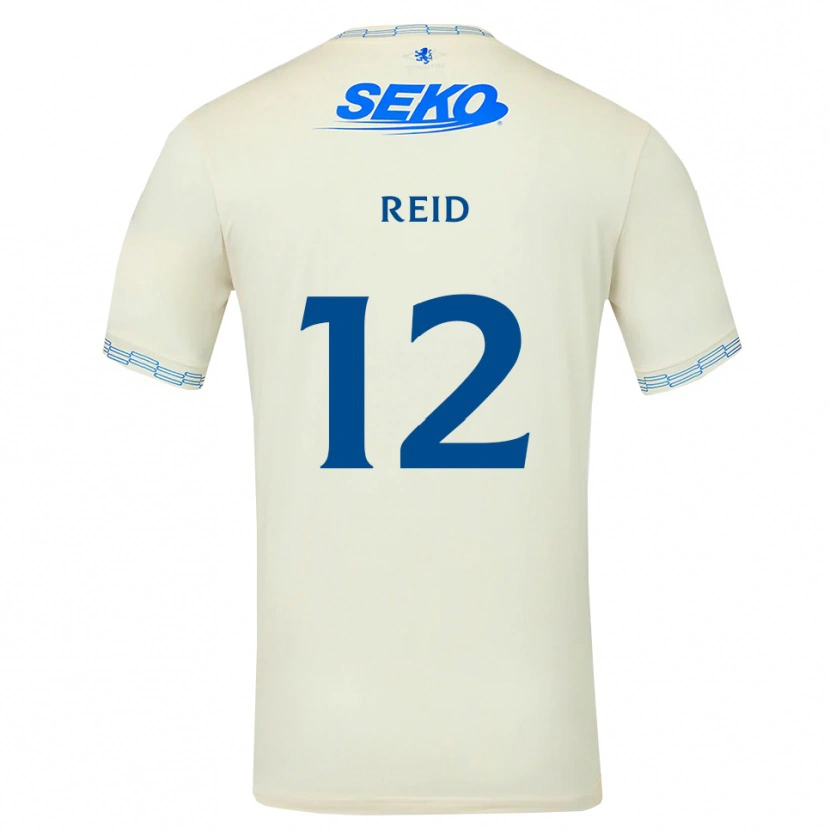 Danxen Mujer Camiseta James Reid #12 Azul Cielo Profundo Blanco 2ª Equipación 2026/27 La Camisa México