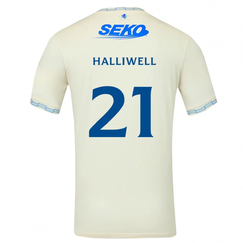 Danxen Mujer Camiseta Alfie Halliwell #21 Azul Cielo Profundo Blanco 2ª Equipación 2026/27 La Camisa México