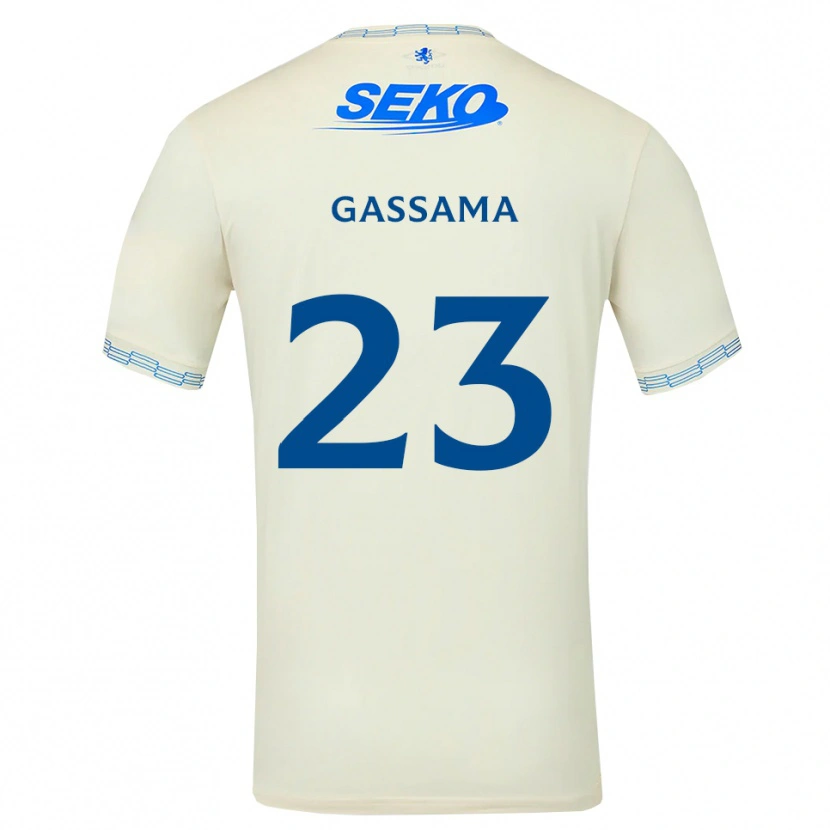 Danxen Mujer Camiseta Djeidi Gassama #23 Azul Cielo Profundo Blanco 2ª Equipación 2026/27 La Camisa México