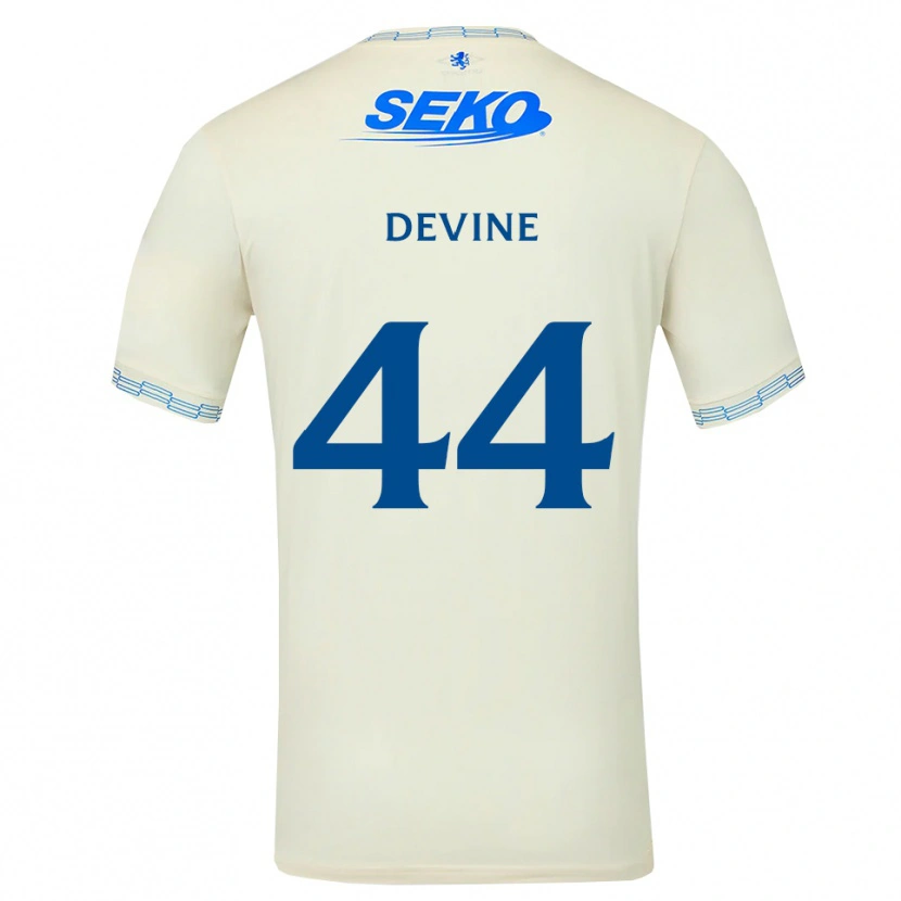 Danxen Mujer Camiseta Adam Devine #44 Azul Cielo Profundo Blanco 2ª Equipación 2026/27 La Camisa México