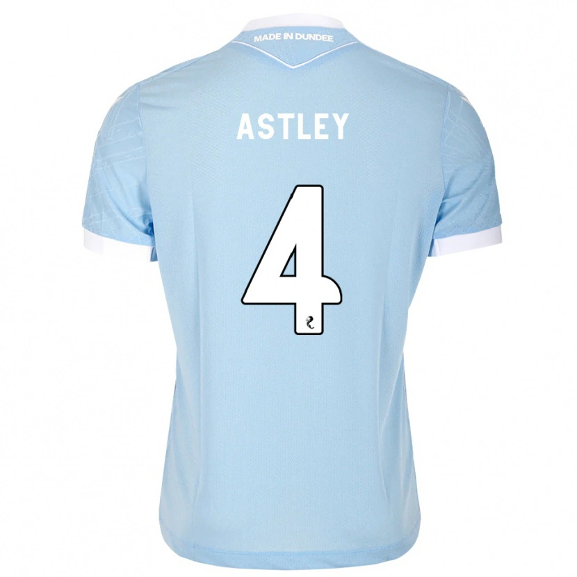 Danxen Mujer Camiseta Ryan Astley #4 Azul Cielo Claro Blanco 2ª Equipación 2026/27 La Camisa México