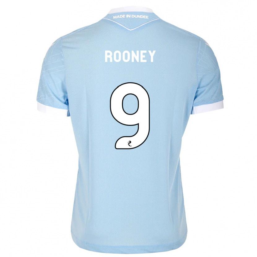 Danxen Mujer Camiseta Chris Rooney #9 Azul Cielo Claro Blanco 2ª Equipación 2026/27 La Camisa México