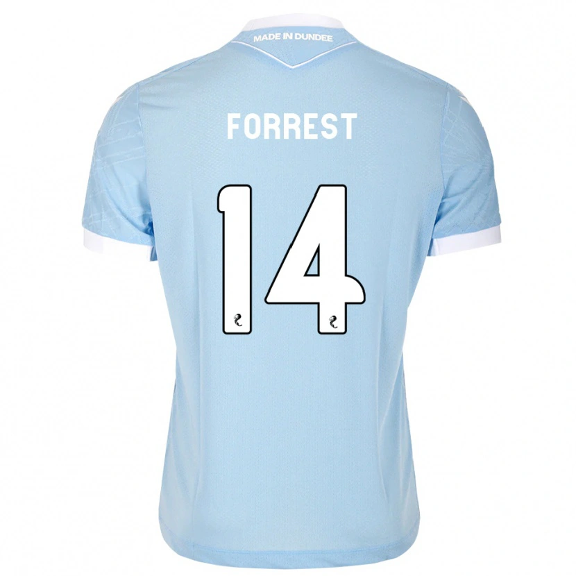 Danxen Mujer Camiseta Alan Forrest #14 Azul Cielo Claro Blanco 2ª Equipación 2026/27 La Camisa México