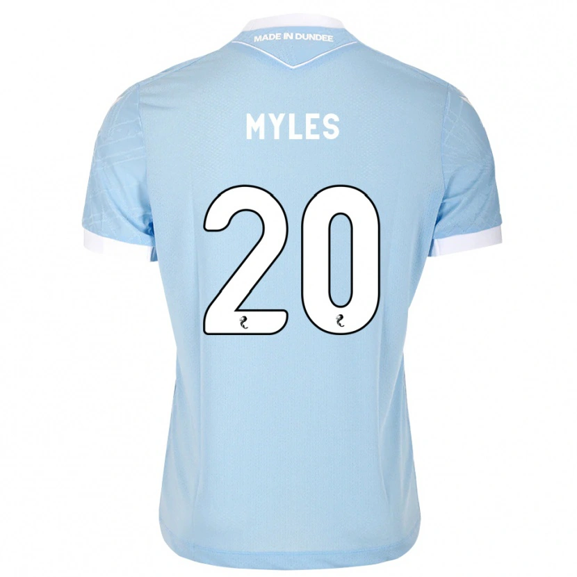 Danxen Mujer Camiseta Logan Myles #20 Azul Cielo Claro Blanco 2ª Equipación 2026/27 La Camisa México