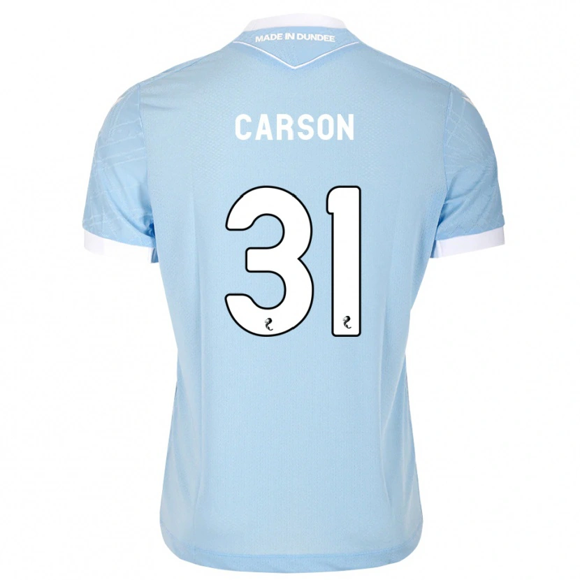 Danxen Mujer Camiseta Trevor Carson #31 Azul Cielo Claro Blanco 2ª Equipación 2026/27 La Camisa México