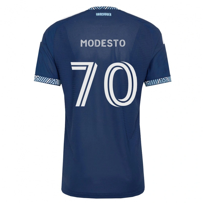 Danxen Mujer Camiseta Rui Modesto #70 Azul Profundo Blanco 2ª Equipación 2026/27 La Camisa México