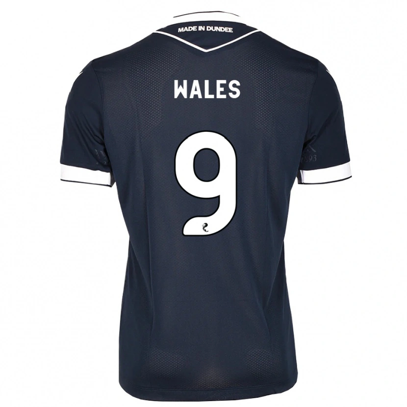 Danxen Mujer Camiseta Bobby Wales #9 Azul Medianoche Blanco 1ª Equipación 2026/27 La Camisa México
