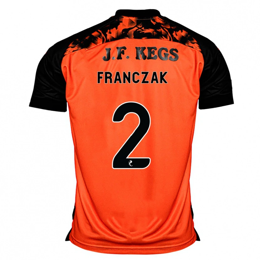 Danxen Niño Camiseta Emil Franczak #2 Naranja Negro Blanco 1ª Equipación 2026/27 La Camisa México