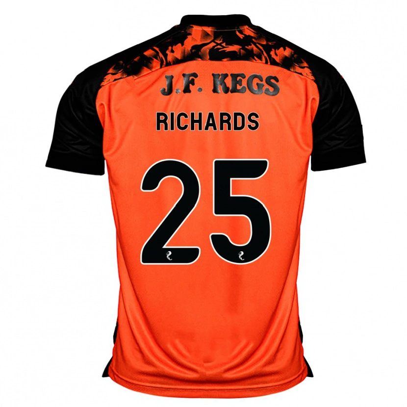 Danxen Niño Camiseta Dave Richards #25 Naranja Negro Blanco 1ª Equipación 2026/27 La Camisa México